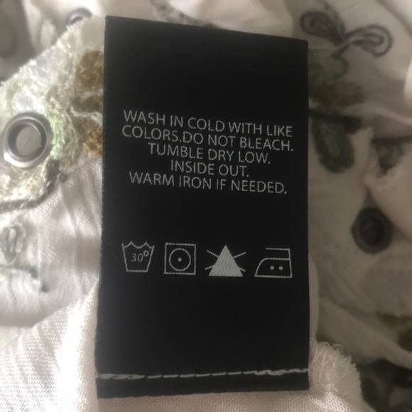 Nanette Lepore Beige/Olive embroidered tank - Picture 7 of 8